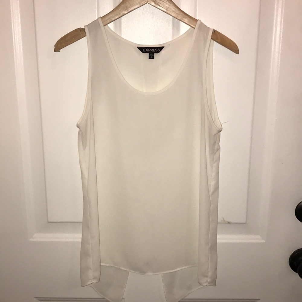 White open back tank